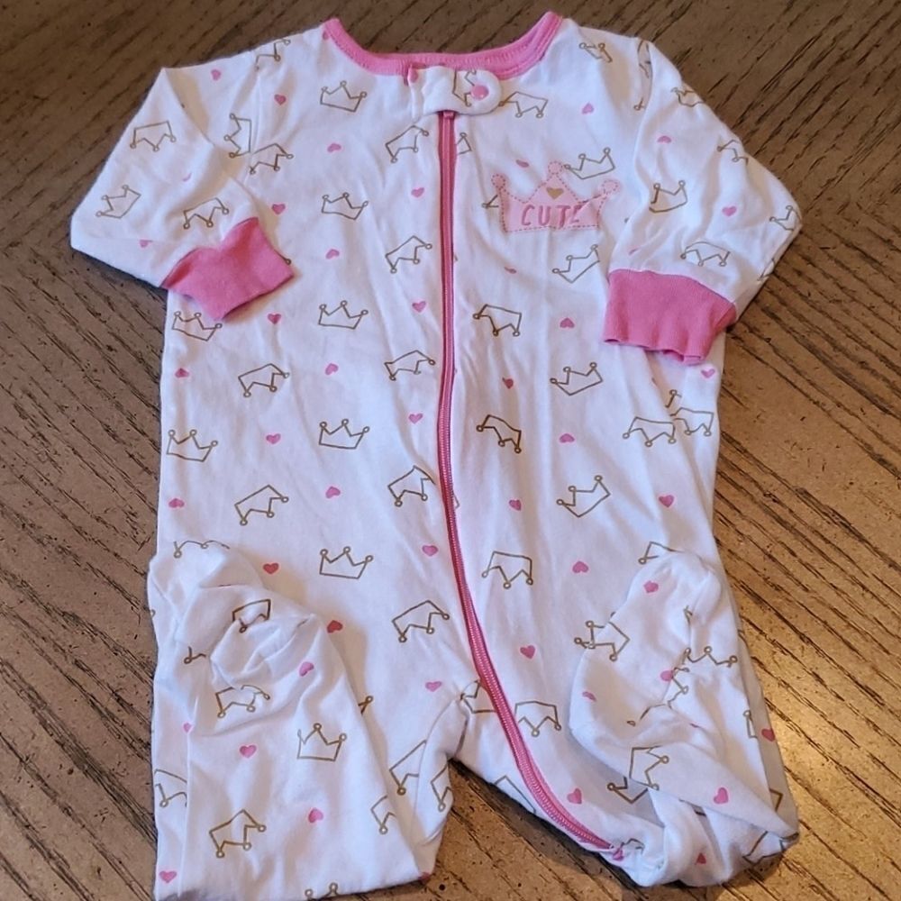 3-6 month girls zipup onsie.